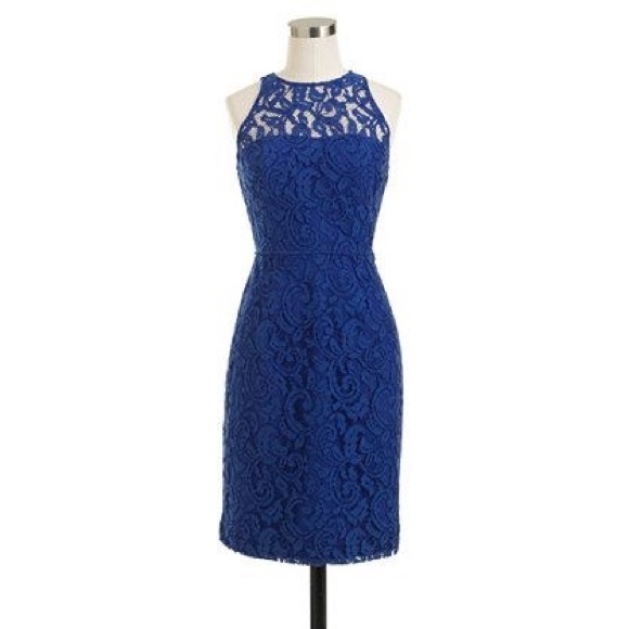 J. Crew Dresses & Skirts - J Crew Pamela Dress 10 Leavers Lace Royal Blue
